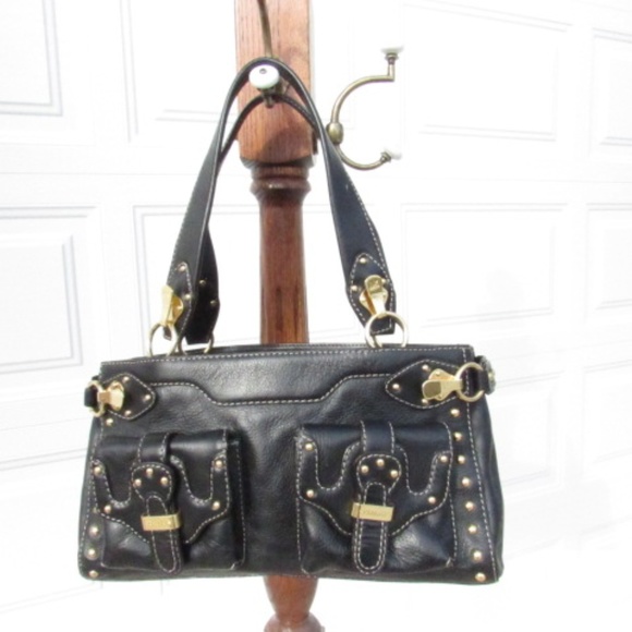 michael kors black gold purse